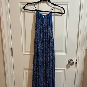 NWT Lily Pulitzer, size xl Elegant Blue Patterned Maxi Dress